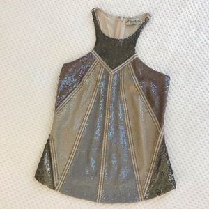 All Saints Geo Sequin Top, Size 6 (Minimal wear)